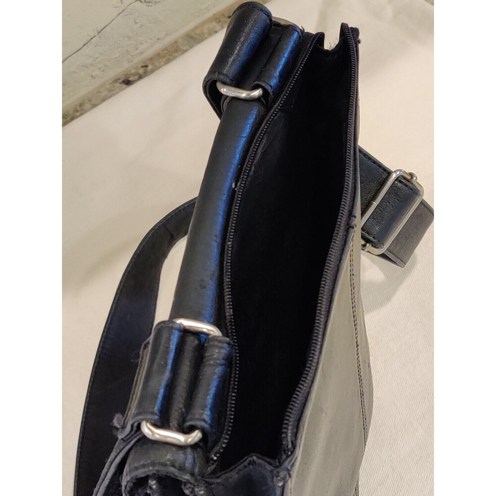 Women's FOSSIL Genuine Pebbled Leather, Black, Crossbody Shoulder Bag, Purse.‎ - Picture 2 of 16